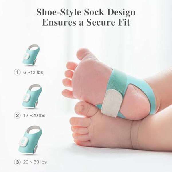 Sense-U Baby Sock Shoe Bundle Smart Baby Monitor: Sock Shoe Plus 2K PTZ Camera - Track Heart Rate, Oxygen, Sleep Movement, Heartbeat, Pan-Tilt-Zoom Video, AI Cry Detection, Audio, 
