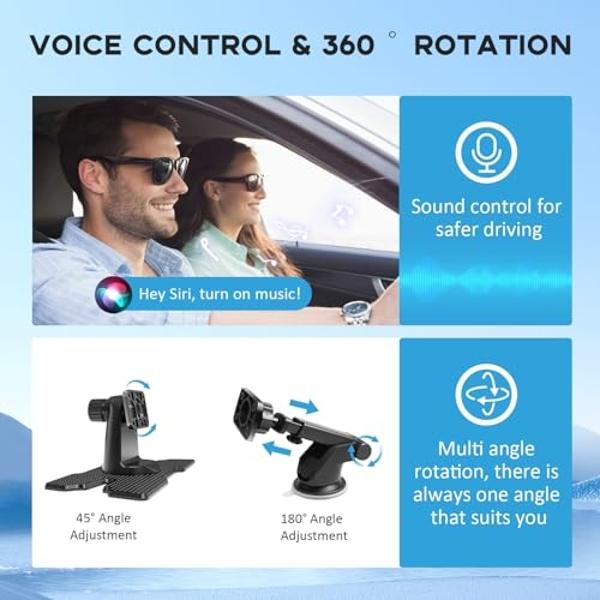 Wireless Carplay Screen for Car, 10.26" HD Carplay and Android Auto Touch Screen, Portable Car Tablet with 4K Dash Cam, Audio Receivers with Backup Camera, GPS Navigation, Voice Co