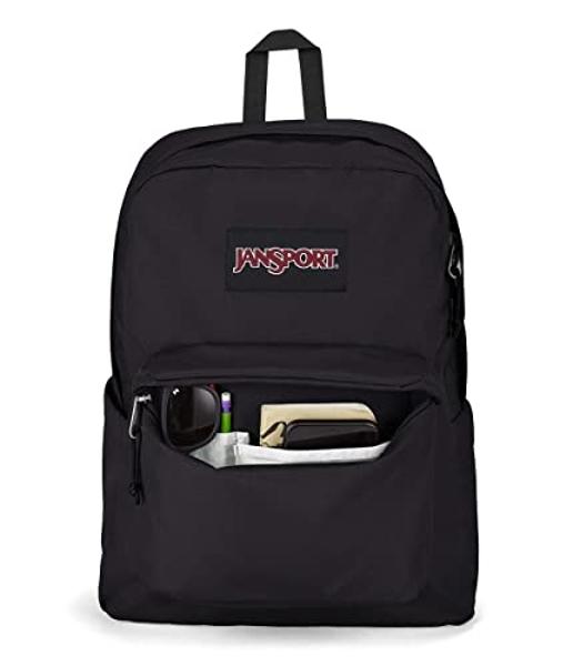 JanSport SuperBreak Plus Backpack with Padded 15-inch Laptop Sleeve and Integrated Bottle Pocket - Spacious and Durable Daypack for Work and Travel - Black
