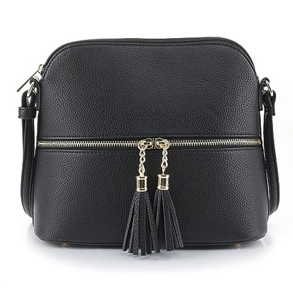 Bagenius Clear Purse Stadium Approved for Women, Transparent Clear Bag with Removable Straps for Work Festival Sporting Events and Concert - Black