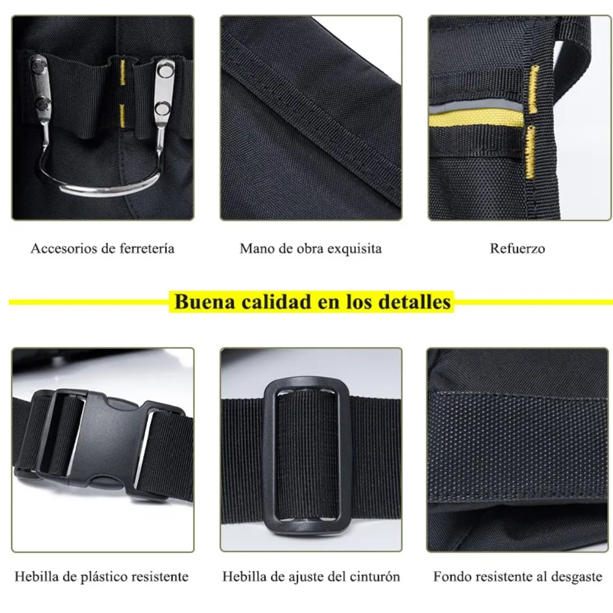Cinturón Y Porta Herramientas Con Bolsas Portaherramientas