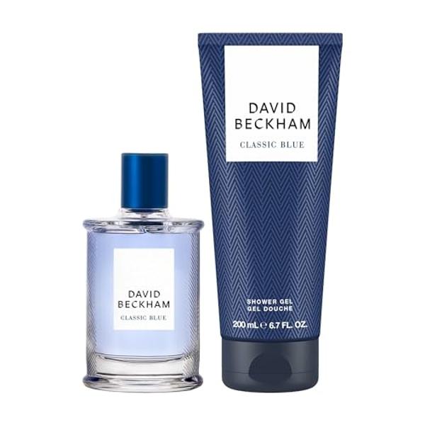 David Beckham Classic Blue 2 Piece Gift Set, Notes of Grapefruit, Cashmere Wood, and Musk, Men's Fragrance, Long Lasting, Everyday Fragrance