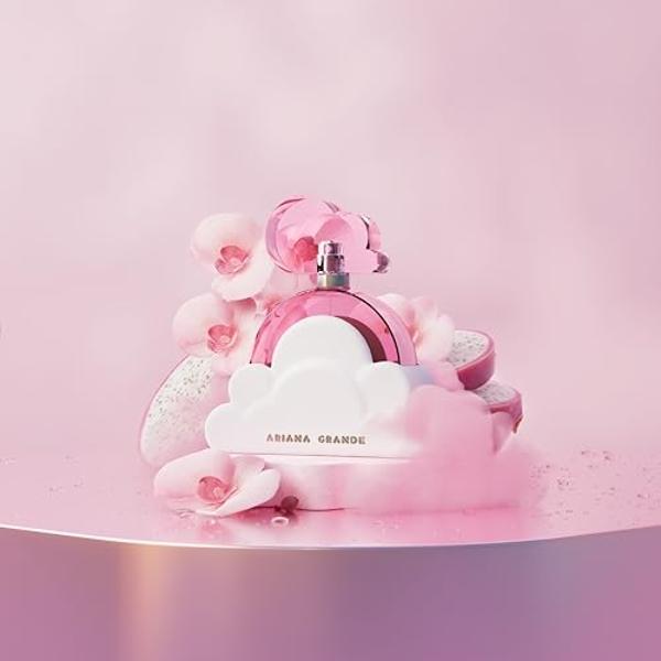 Ariana Grande Cloud Pink Eau de Parfum – Long Lasting Fragrance with Dragon Fruit, Vanilla Orchid, and Amber Woods – Gourmand Musk Women’s Perfume – 3.4 Fl Oz