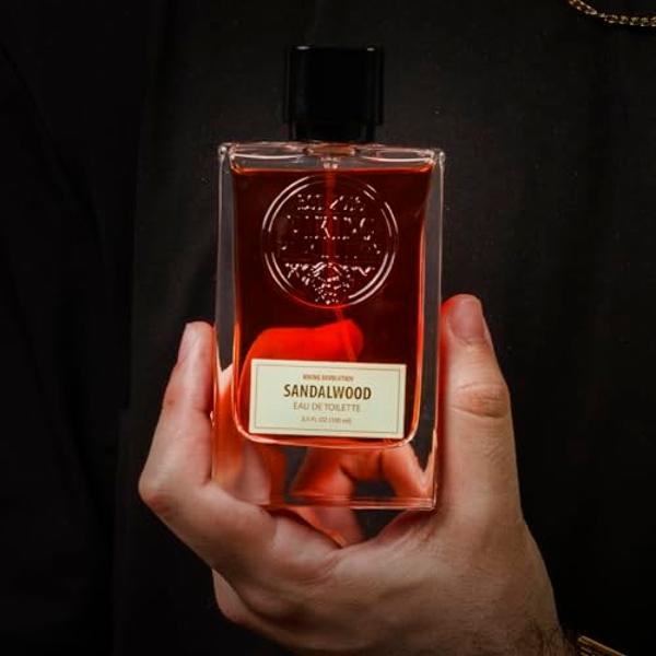 Viking Revolution Sandalwood Cologne - Earthy Men's Eau de Toilette - Woody Sandalwood Perfume with Notes of Musk, Ambergris, Cedar and Vetiver - 3.5 Fl Oz