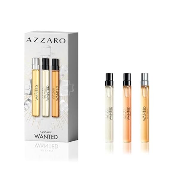 Azzaro The Most Wanted Men's Cologne Discovery Set - 3-Piece Fragrance Sample Kit Includes 3 Travel Size Sprays – The Most Wanted Eau de Parfum Intense, The Most Wanted Parfum, Wan