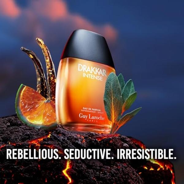 Guy Laroche Drakkar Intense - Seductive & irresistible Eau de Parfum - Ambery fougere fragrance - Long Lasting Mens Cologne - Perfume for Men