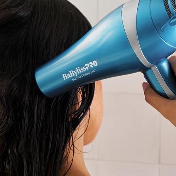 BaBylissPRO Hair Dryer, Nano Titanium 2000-Watt Blow Dryer, Hair Styling Tools & Appliances, BNT5548