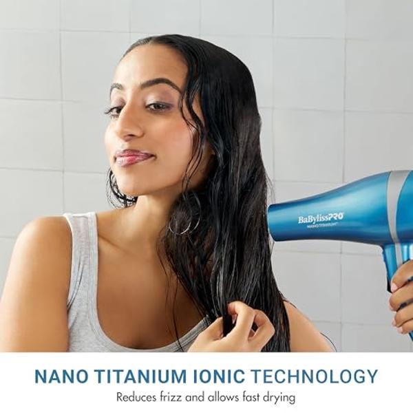 BaBylissPRO Hair Dryer, Nano Titanium 2000-Watt Blow Dryer, Hair Styling Tools & Appliances, BNT5548