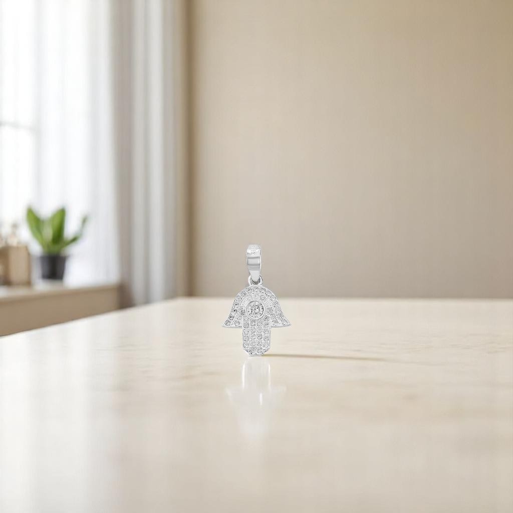 Dije Mini de Mano de Fatima en Plata .925 + Obsequio 