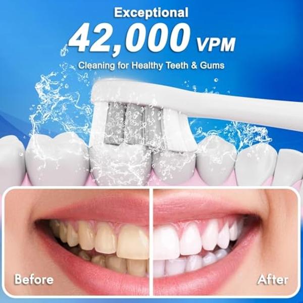 Philips Sonicare ProtectiveClean 5100 Rechargeable Electric Toothbrush, with Pressure Sensor, 3 Cleaning Modes, SmarTimer and QuadPacer, 14-Day Battery Life, Travel Case, White, Mo