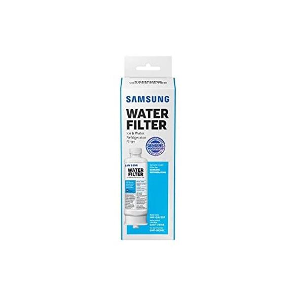 SAMSUNG Genuine Filter for Refrigerator Water and Ice, Carbon Block Filtration, Reduces 99% of Harmful Contaminants for Clean, Clear Drinking Water, 6-Month Life, HAF-QIN/EXP, 1 Pa