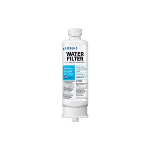 SAMSUNG Genuine Filter for Refrigerator Water and Ice, Carbon Block Filtration, Reduces 99% of Harmful Contaminants for Clean, Clear Drinking Water, 6-Month Life, HAF-QIN/EXP, 1 Pa