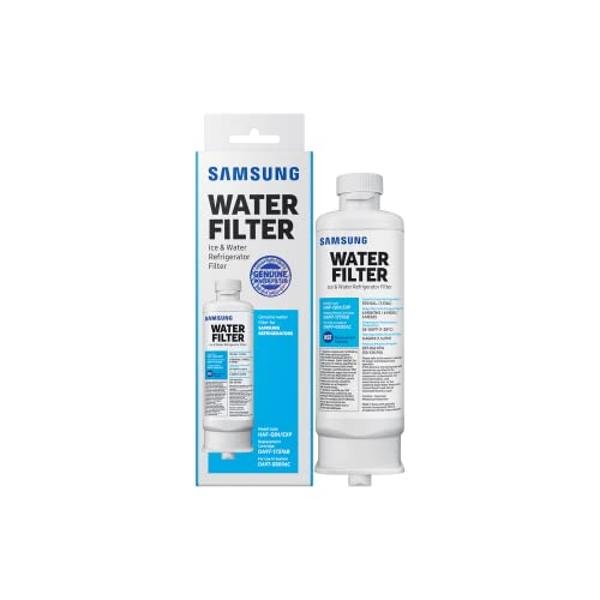 SAMSUNG Genuine Filter for Refrigerator Water and Ice, Carbon Block Filtration, Reduces 99% of Harmful Contaminants for Clean, Clear Drinking Water, 6-Month Life, HAF-QIN/EXP, 1 Pa