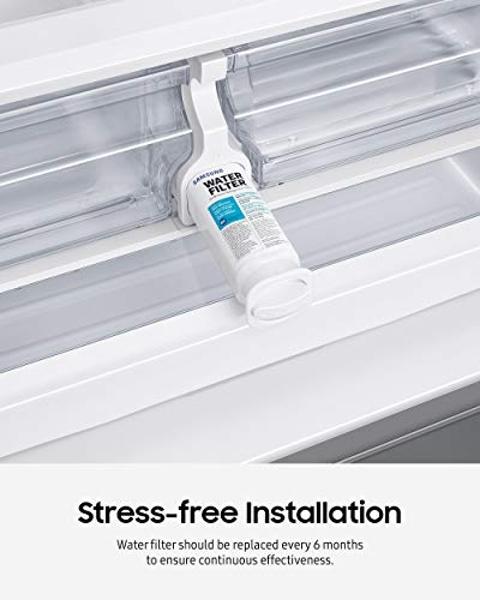 SAMSUNG Genuine Filter for Refrigerator Water and Ice, Carbon Block Filtration for Clean, Clear Drinking Water, 6-Month Life, HAF-CIN/EXP, 1 Pack