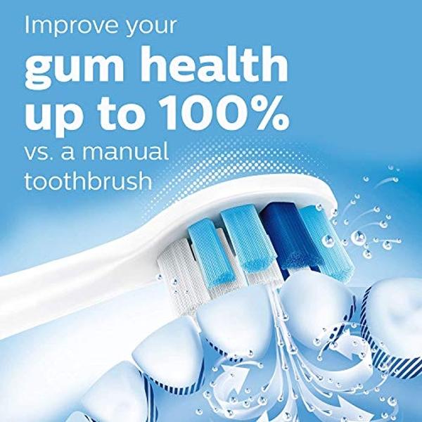 Philips Sonicare ProtectiveClean 5100 Rechargeable Electric Toothbrush, with Pressure Sensor, 3 Cleaning Modes, SmarTimer and QuadPacer, 14-Day Battery Life, Travel Case, White, Mo
