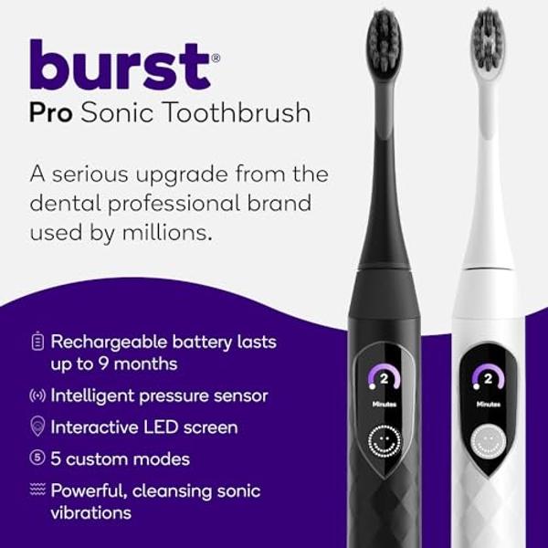 Tao Clean UV Sanitizing Sonic Toothbrush and Cleaning Station, Electric Toothbrush, Dual Speed Setting, White