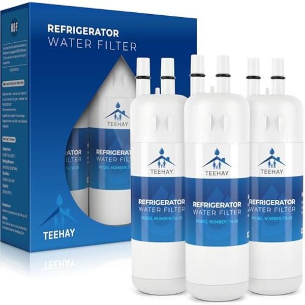 TEEHAY W10295370A Water Filter Replacement, Compatible With EDR1RXD1, Filter 1, WHR1RXD1, W10295370, KAD1RXD1, P8RFWB2L, P8WB2L, P4RFWB, P5WB2L (White, 3 Pack)