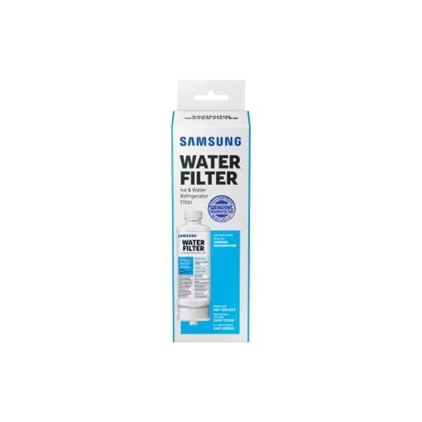 SAMSUNG Genuine Filter for Refrigerator Water and Ice, Carbon Block Filtration, Reduces 99% of Harmful Contaminants for Clean, Clear Drinking Water, 6-Month Life, HAF-QIN/EXP, 1 Pa