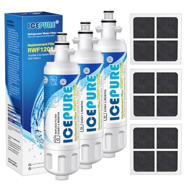 ICEPURE ADQ36006101 Replacement for LG LT700P, Kenmore Elite 9690, ADQ36006102, RFC 1200A, 46-9690 469690, ADQ36006101-S, LFXS30766S, WSL-3, FML-3, Refrigerator Water and LT120F Fr