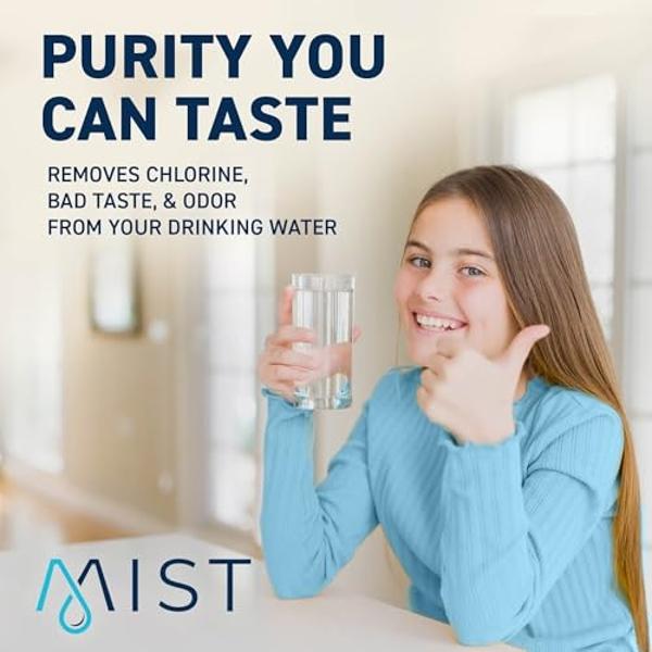 Mist EDR4RXD1 Refrigerator Water Filter Replacement for EveryDrop® Filter 4 – Maytag® UKF8001AXX-200, UKF8001AXX-750, Whirlpool® UKF8001, WHR4RXD1, 4396395 – NSF 42 & 372 Certified