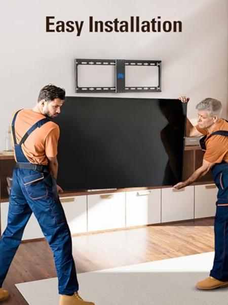 Mounting Dream TV Mount Fixed for Most 42-84 Inch Flat Screen TVs, TV Wall Mount Bracket up to VESA 600 x 400mm and 132 lbs - Fits 16"/18"/24" Studs - Low Profile and Space Saving 