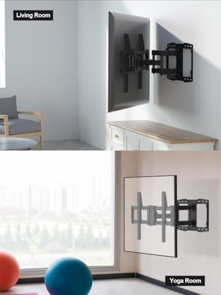 USX Mount Full Motion TV Wall Mount for 42-85 inch, TV Mount Swivel and Tilt,Wall Mount Bracket with Dual Articulating Arms Up to 132lbs, VESA 600x400mm, 16" Wood Studs, UL Listed 
