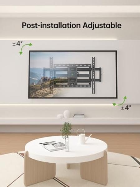 USX Mount Full Motion TV Wall Mount for Most 42-86 inch Flat Screen/LED/4K, TV Mount Bracket Dual Swivel Articulating Tilt 6 Arms, Fits 8” 12” 16" Wood Studs,Max VESA 600x400mm, Ho