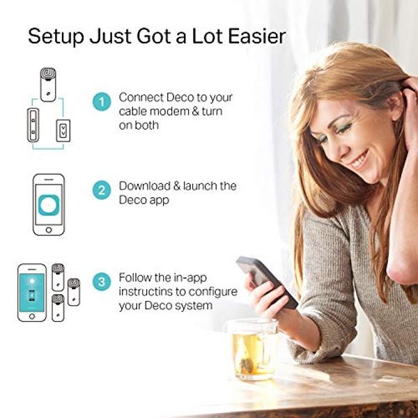 TP-Link Deco Whole Home Mesh WiFi System (Deco S4) – Up to 2,000 Sq.ft. Coverage, AC1900 WiFi Router/Extender Replacement, Gigabit Ports, 1-Pack