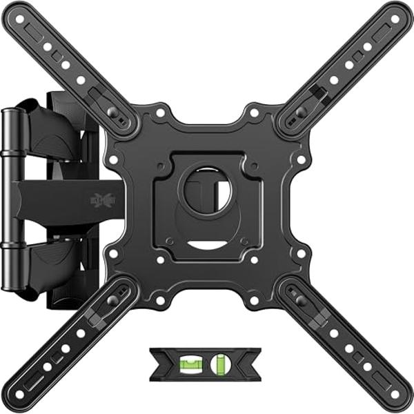 USX Mount UL Listed TV Wall Mount for Most 26-60 Inch TVs, TV Mount Rotating Swivel Tilt Center Corner Design on Single Stud, TV Brackets for Wall Mount Up to 77 lbs Max VESA 400x4