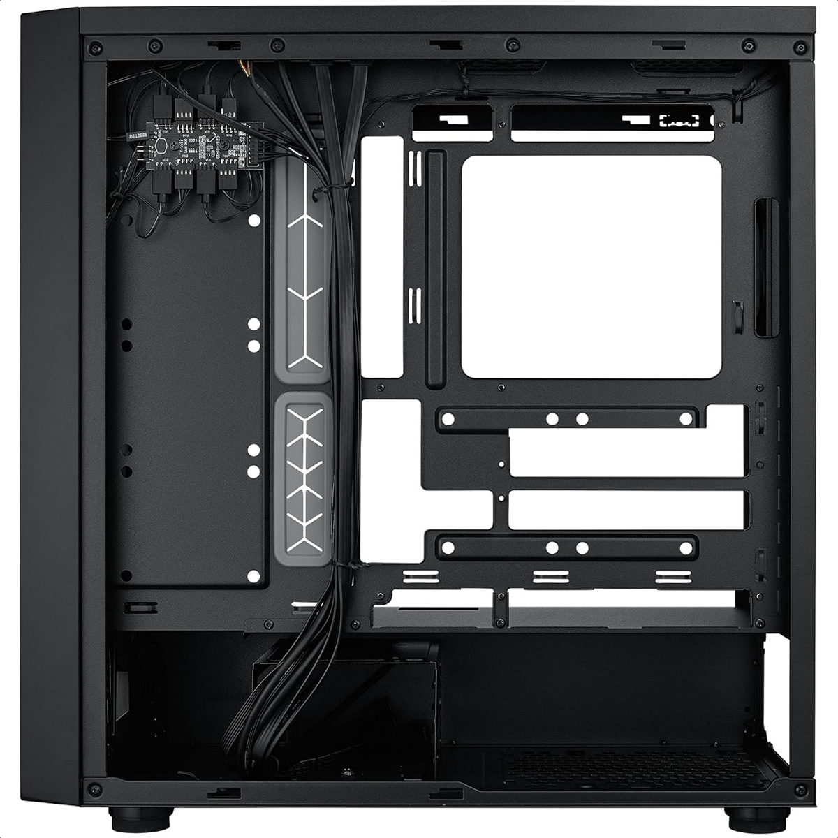 Gabinete Cooler Master MasterBox 600 ARGB USB3 4 Ventiladores Vidrio Templado MB600-KGNN-S00