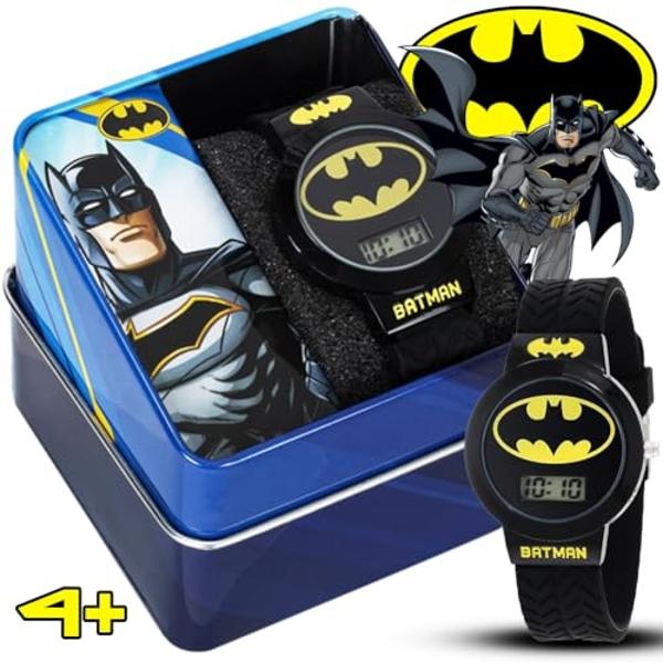 Batman Kids' BAT5041 Batman Watch with Black Rubber Band