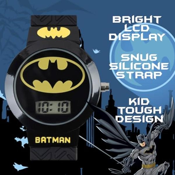 Batman Kids' BAT5041 Batman Watch with Black Rubber Band