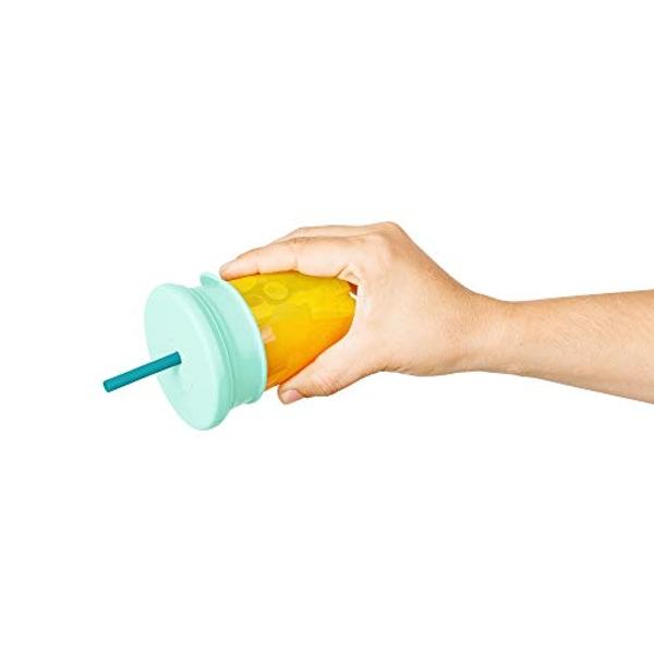 Boon Snug Silicone Sippy Cup Lids and Straws - Includes 3 Lids and 3 Straws - Convert Any Kids Cups or Toddler Cups into Straw Sippy Cups - Toddler Feeding Supplies and Travel Esse