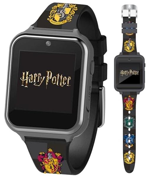 Accutime Harry Potter Kids Smart Watch with Touchscreen Camera Voice Recorder Step Counter and Wizarding Wallpapers – 10 Magical Watch Faces and Built-in Games – Fits Wrist Sizes 5