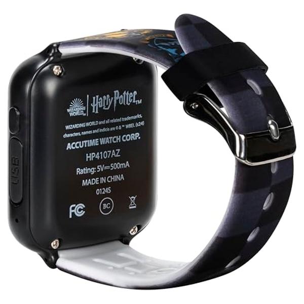 Accutime Harry Potter Kids Smart Watch with Touchscreen Camera Voice Recorder Step Counter and Wizarding Wallpapers – 10 Magical Watch Faces and Built-in Games – Fits Wrist Sizes 5