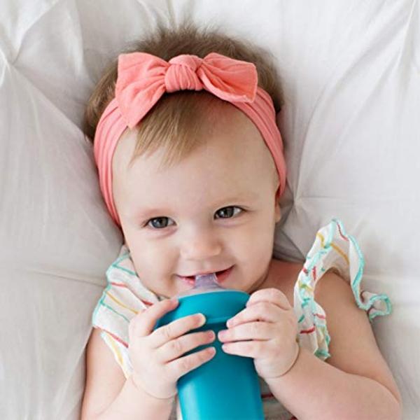 Boon Nursh Silicone Sippy Cup Lid - Convertible Transitional Sippy Spouts for Nursh Baby Bottles - Sippy Cup Lids for Babies - Baby Feeding Supplies - Ages 6 Months and Up - 3 Coun