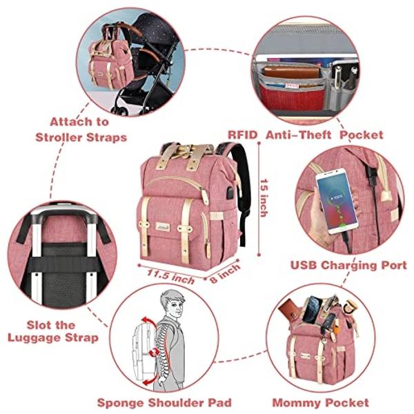 GOBABYMART Large Diaper Bag Tote, Maternity Travel diaper tote, Multifunction baby bag, Baby Nappy Bags, Messenger bag (Medium - Bears)