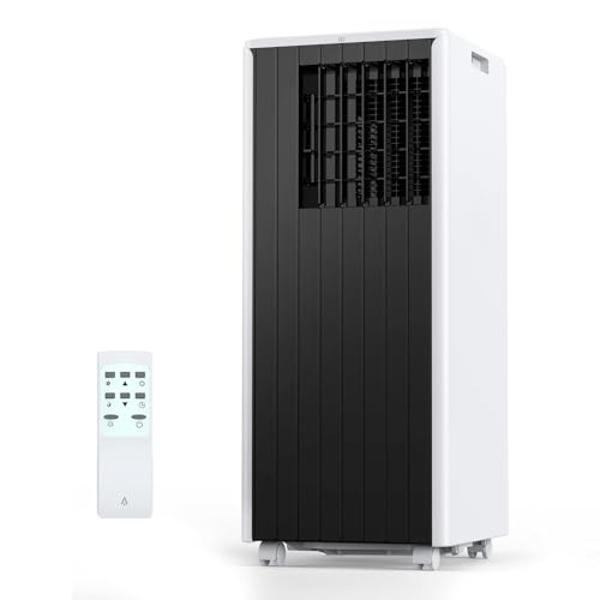 SereneLife SLPAC805W.5 Air Conditioner + Built-in Dehumidifier Portable AC Unit Cools Rooms Up to 400sq ft-Includes Remote Control & Window Sealing Kit, 8,000 BTU + WiFi, White-Bla