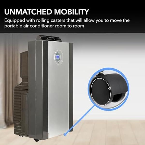 LG 7000 BTU (DOE) / (10500 ASHRAE) Portable Air Conditioners Cools 300 Sqft Easy Install & Remote Control LCD Display Eco-friendly Small Room Air Conditioner AC Unit Cool Home Whit