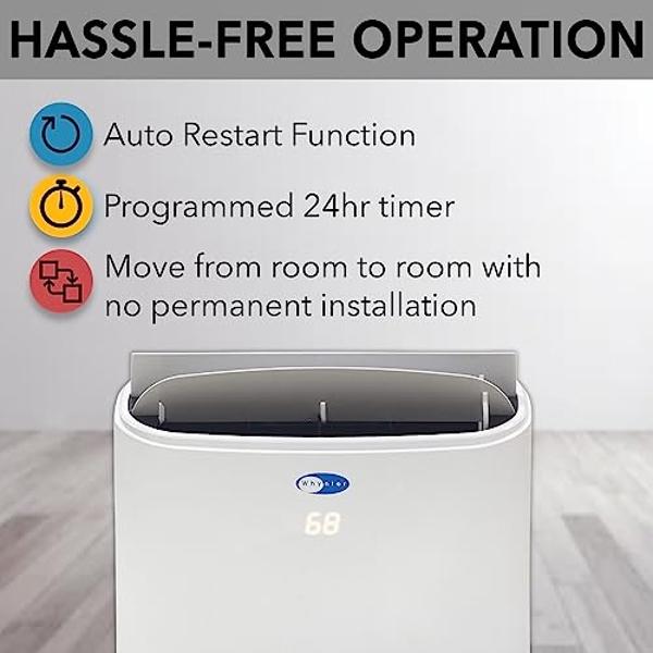 LG 6000 BTU SACC / (9700 ASHRAE) Portable Air Conditioners Cools 260 Sqft Easy Install & Remote Control LCD Display Eco-friendly Small Room Air Conditioner AC Unit Cool Home White 