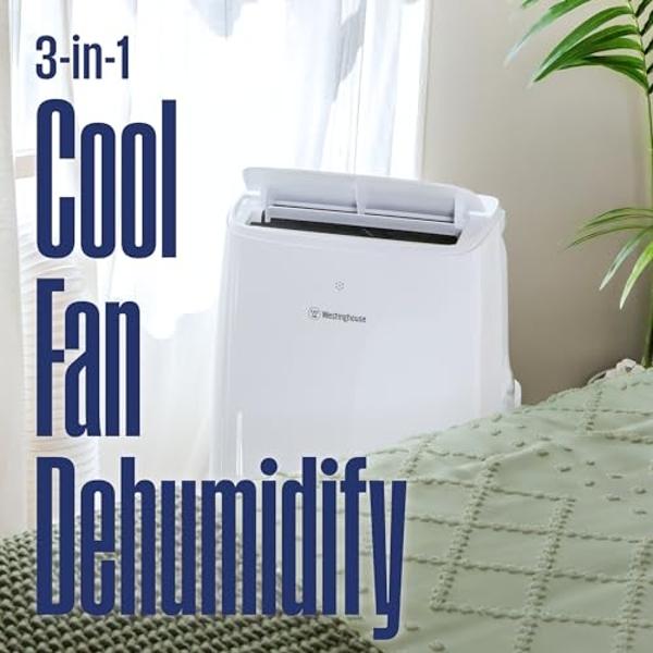 LG 7000 BTU (DOE) / (10500 ASHRAE) Portable Air Conditioners Cools 300 Sqft Easy Install & Remote Control LCD Display Eco-friendly Small Room Air Conditioner AC Unit Cool Home Whit