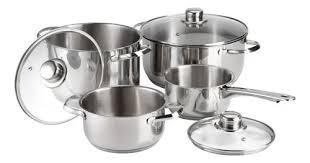 BATERIA DE COCINA MAGEFESA DUX ACERO INOX 7 PIEZAS PLATA
