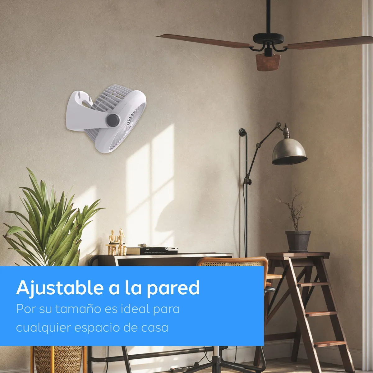Ventilador Gris Claro Plástico 25 Cm