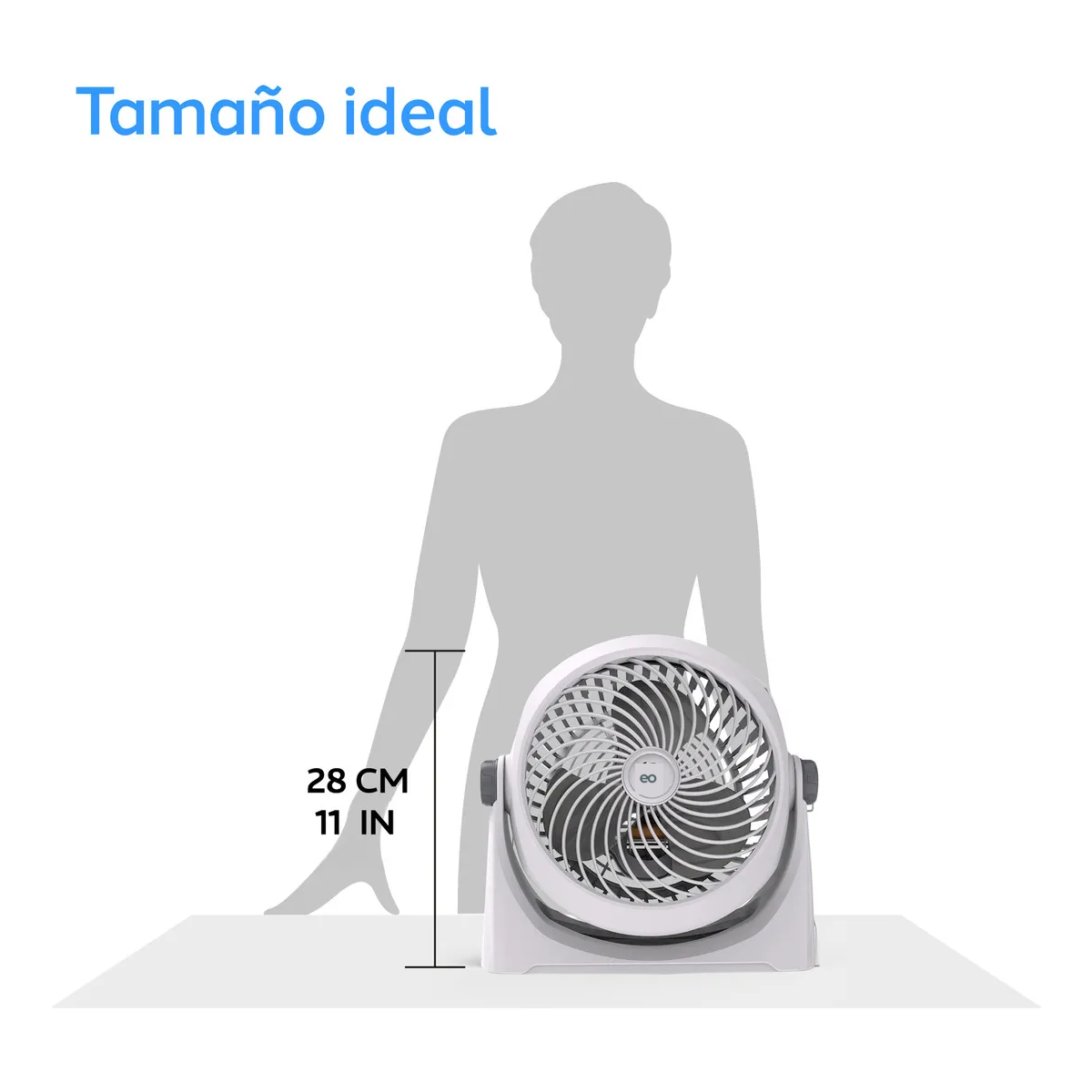 Ventilador Gris Claro Plástico 25 Cm