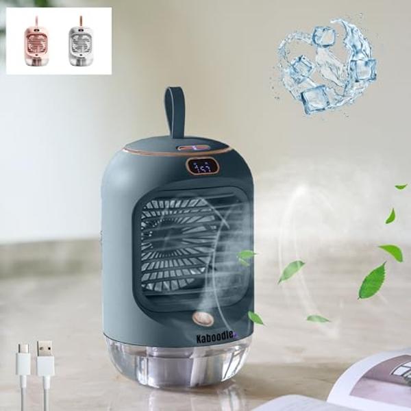 CENSTECH 4-IN-1 Portable Air Conditioners, Evaporative Air Cooler w/4 Modes & 3 Speeds, 15H Timer for Smart Auto-off, 2-Gal Tank for 20H Cooling,17FT Remote,No Hose Needed,120°Osci