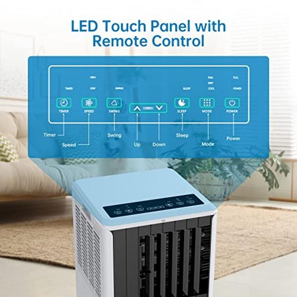 De'Longhi Black Portable Air Cooler with Remote Control and Dehumidifier
