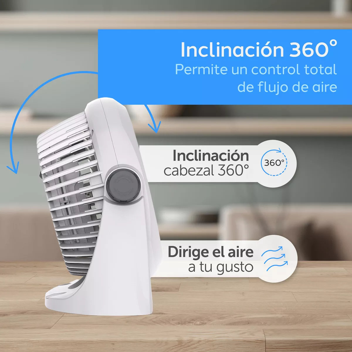 Ventilador Gris Claro Plástico 25 Cm
