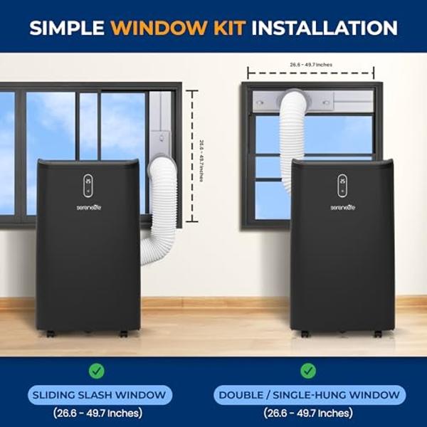 VAGKRI 12,000 BTU Portable Air Conditioner, 3-in-1 AC with Fan & Dehumidifier, Cools up to 450 Sq.Ft, Energy Efficient AC Unit with Remote Control, Sleep Modes, 24H Timer for Bedro