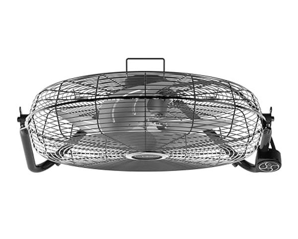 Lasko High Velocity Fan with QuickMount for Floor or Wall Mount Use, 3 Powerful Speeds, Remote Control for Garage, Shop, Attic, 20", Black, H20660, Large