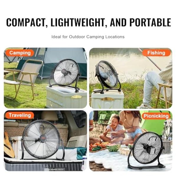 Lasko High Velocity Fan with QuickMount for Floor or Wall Mount Use, 3 Powerful Speeds, Remote Control for Garage, Shop, Attic, 20", Black, H20660, Large